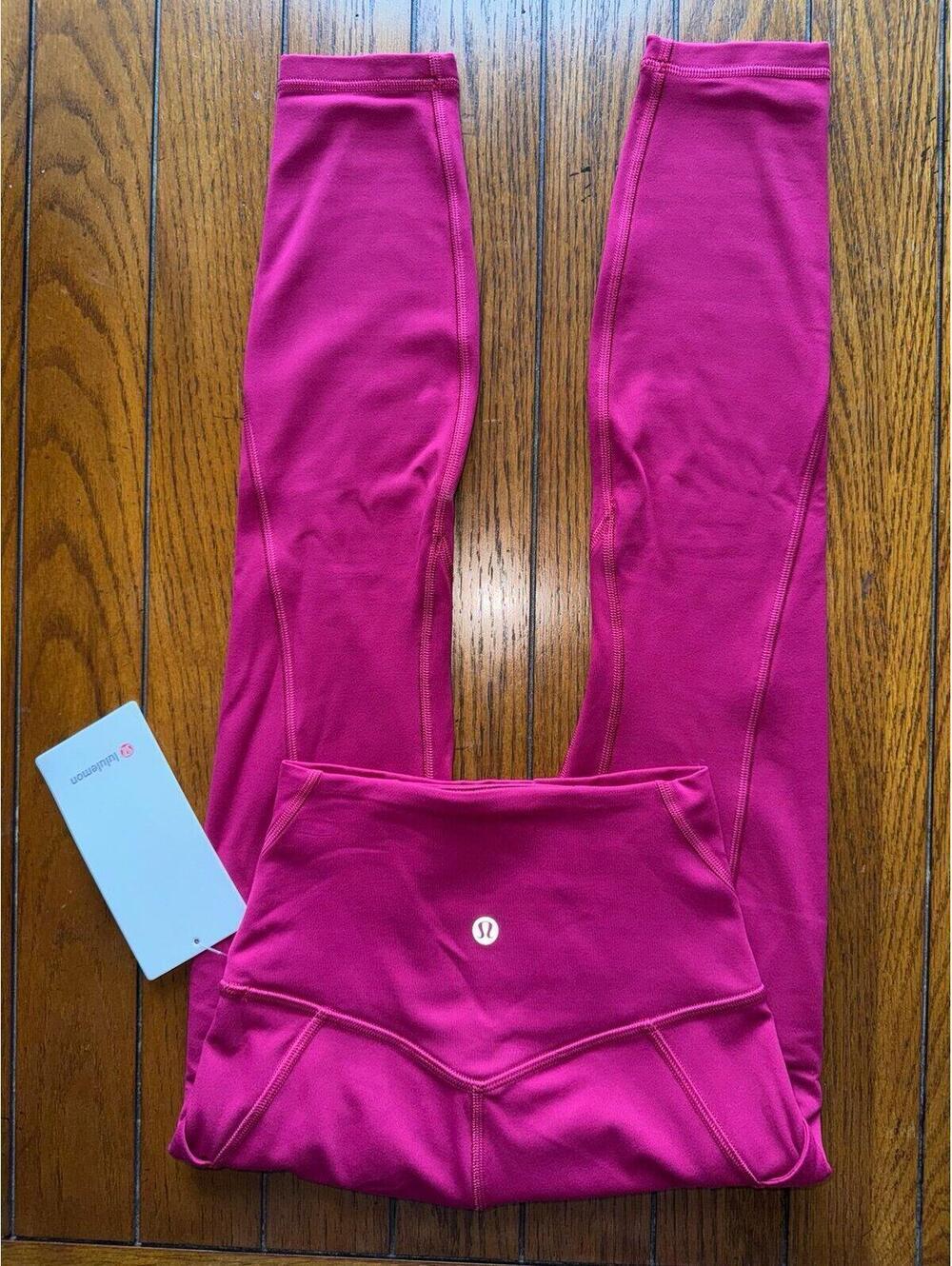 Lululemon Align With Pockets High Rise 25” Berry Rumble Size 0 NWT